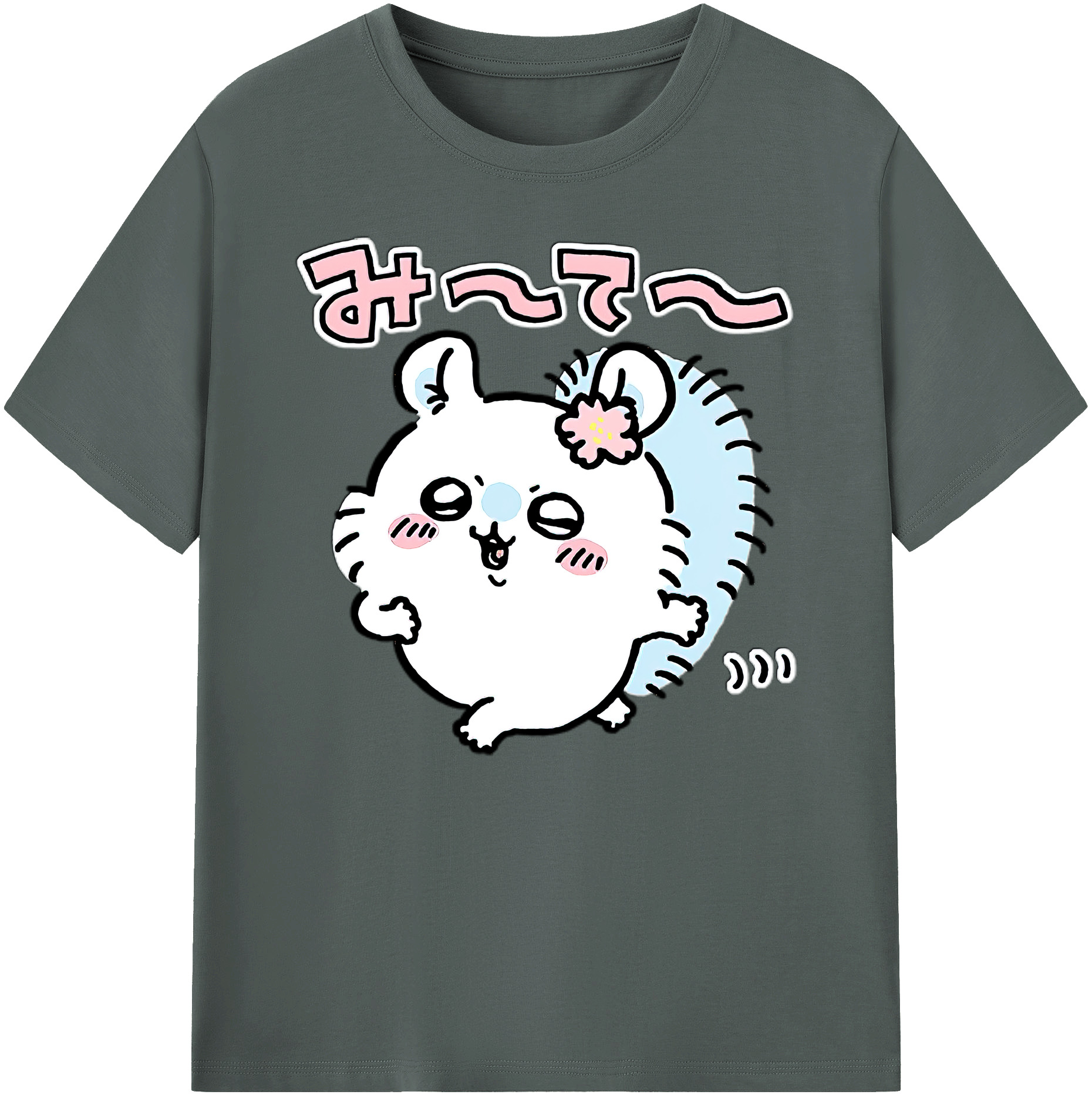 （画像用） ちいかわ モモンガ Chii-kawa Momonga 綿100％ メンズ半袖Tシャツ｜肌触りやわらか＆通気性